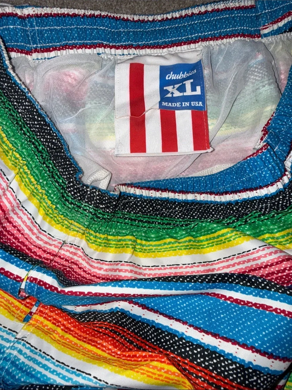 Chubbies Serape Fiesta swim trunks shorts 5.5” inseam XL